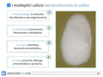 Bicarbonato di sodio: usi, propriet ed effetti collaterali