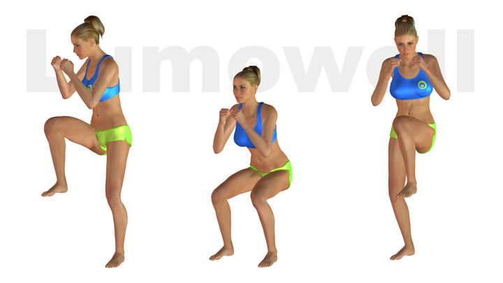Squat e Ginocchiata Laterale