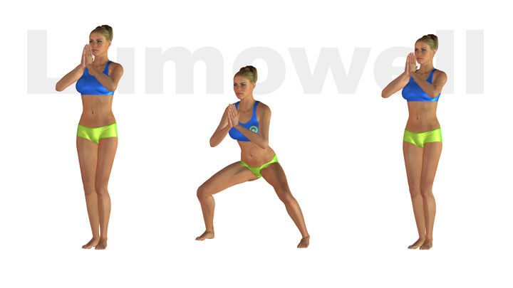 Squat + passo laterale