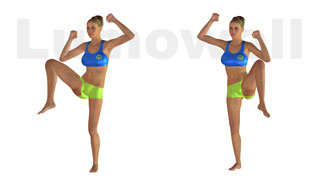 Crunch laterale completo in piedi