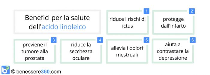 Acido linoleico (coniugato e non): proprietà, dosi, effetti collaterali ed  alimenti ricchi